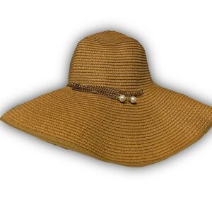 Women's Pearled Straw Hat